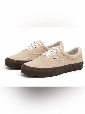 Vans Authentic Cream Terry Cloth Sneakers Men’s 9 / Women’s 10.5 Unisex